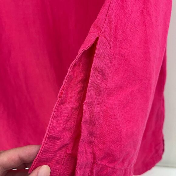 Soft Surroundings Saja 100% Linen Tunic Pink 1X - Picture 7 of 9